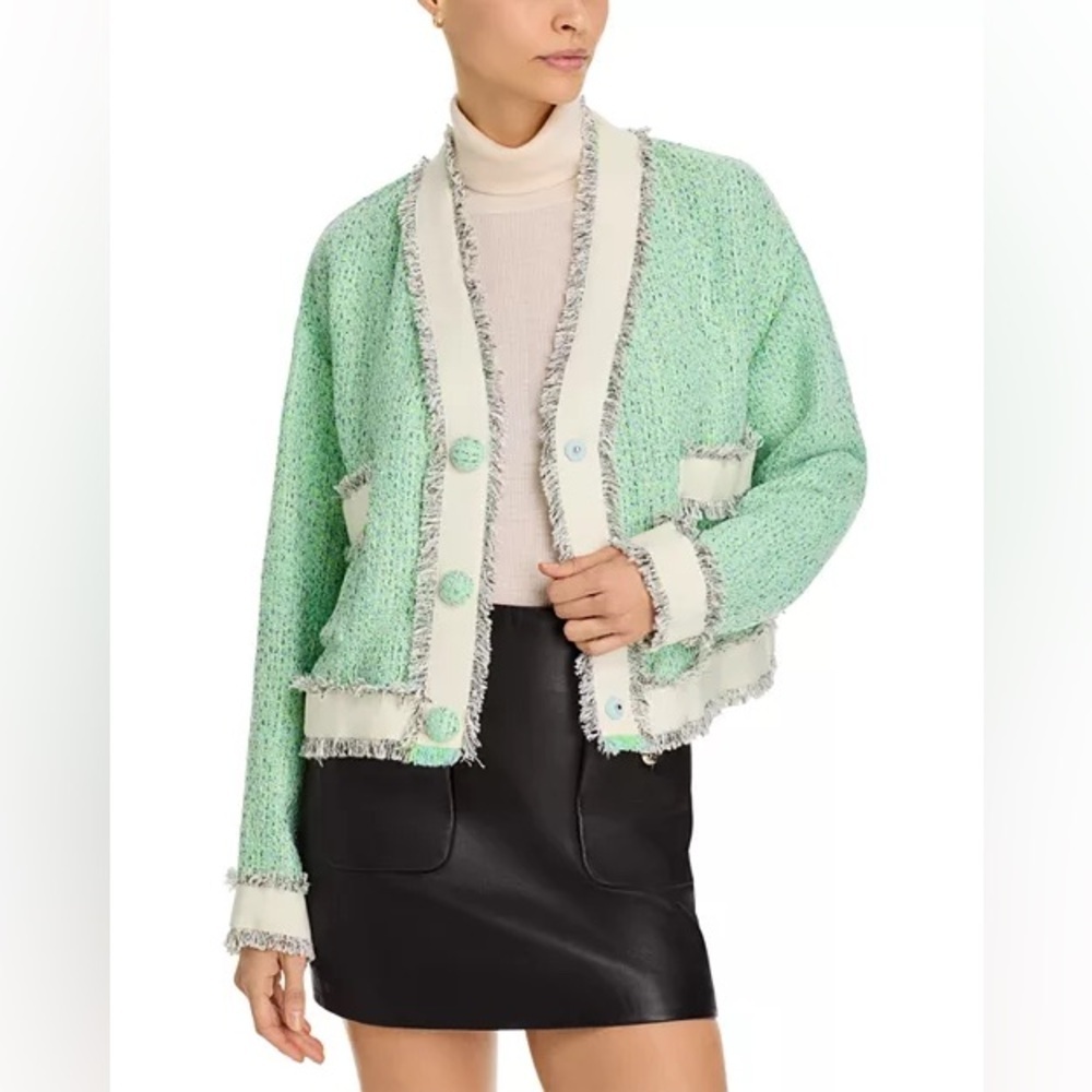 E4 Essentiel Antwerp Fringe Trim Colorblocked Jacket
